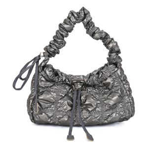 JEWELRY แบบเกาหลี กระเป๋าสะพายไหล่แบบมีเชือกไนลอน ผ้าฝ้ายอวกาศ ถุงเกี๊ยว กระเป๋าคลาวด์ฟอง แบบสบายๆ ลายตาราง กระเป๋าสะพายข้าง คุณผู้หญิง