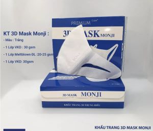 [ CHÍNH HÃNG ] Khẩu trang 3D MASK MONJI  Công nghệ Nhật Bản ( 50 cái / Hộp )