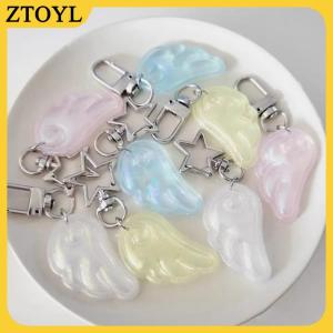 ZTOYL 1 Piece phụ nữ ba lô trang trí Hàn Quốc Ins Angel Wing Keychain Y2K Nhật Bản huyền diệu cô gái Sao Keychain túi quyến rũ xe Keyring