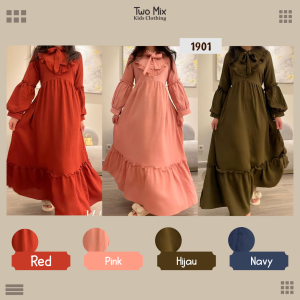 Two Mix Gamis Anak Perempuan 5 - 15 Tahun - Baju Muslim Anak Cewek Wanita M1901