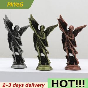 PkYeG 1PC Crafts For Home Room Tabletop Desktop Saint Michael FigurineThe Archangel Defeating Satan Guardian Statues