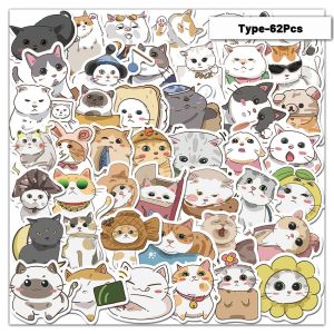 50PCS Cartoon Car Motorcycle Travel Luggage PhoneGuitar Laptop Waterproof Joke Toy Sticker Cartoon Cute Funny Cat Cartoon Waterproof Sticker Skateboarding Snowboard Retro Vinyl Sticker