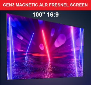 NDP SALES! GENERATION 3 100 INCH DAYLIGHT (ALR) MAGNETIC PROJECTOR SCREEN 16:9 120 DEGREE VIEWING ANGLE