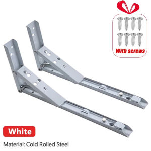 2pcs Folding Shelf Brackets 8/10/12/14inch Heavy Duty Floating Triangle Shelf Brackets For Bench Table With Screws