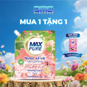 Túi Nước Xả Vải Đậm Đặc Hương Coco 3L – Mềm Mượt Thơm Sâu 7 Ngày tặng kèm 1 Túi nước rửa chén Chanh Đây 200ml