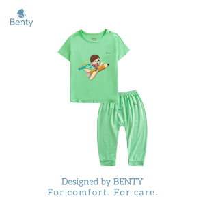 Áo cộc quần dài trẻ em BENTY in hình BT032 chất mềm mịn mát bộ đồ cho bé trai bé gái chính hãng