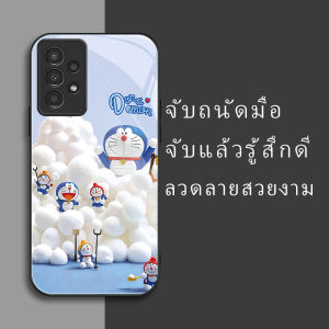 สำหรับ Samsung Galaxy A32 4G ลูกแมวสีน้ำเงิน บุคลิกภาพทันสมัย เคสป้องกันศัพท์กันตก