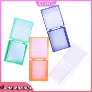 🎀ZTOYL✨ 4 màu nhựa kính hiển vi Kính trượt hộp 25 cái sinh học lát lưu trữ trường hợp chủ cho chuẩn bị Kính hiển vi Slide