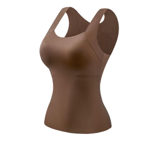 Women Seamless Built-In Bra Camisole Tank Top Padded Innerwear Wireless Slim Fit Summer Vest Sleeveless Comfort Top Nude Tanks Camisoles Clothing Tops