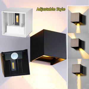 Wall Lamps Indoor Outdoor 2Pcs LED Wall Lighting 6W Luminaires IP65 Waterproof Up and Down Modern Wall Lamp for Hallway Yard Living Room Balcony Staircase Porch Shop Outdoor LED sconces light up and down Double-Headed Spotlight