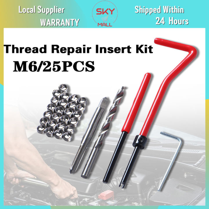 25Pcs Thread Repair Kit Thread Insert Set M4 For