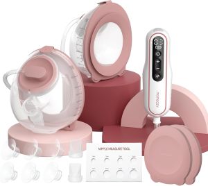 Momcozy Breast Pump V2 Pro Ultra-Lightweight Hands-Free & Pump with Integrated Flange Quiet & Leak-Proof Electric Pump