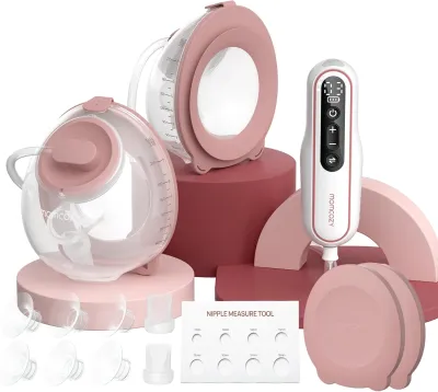 Momcozy Breast Pump V2 Pro Ultra-Lightweight Hands-Free & Pump with Integrated Flange Quiet & Leak-Proof Electric Pump