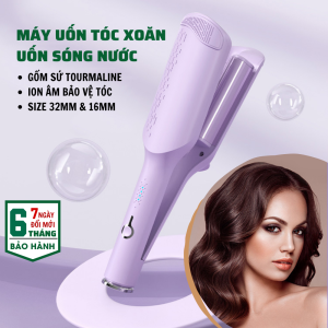 Máy uốn tóc xoăn sóng nước Boorui YS-665 : Máy làm tóc tạo kiểu chuyên nghiệp chuẩn salonnóng nhanh gốm sứ ion âm bảo vệ tóc không bị hư tổn 2 size uốn 32mm & 16mm - Hàng loại 1