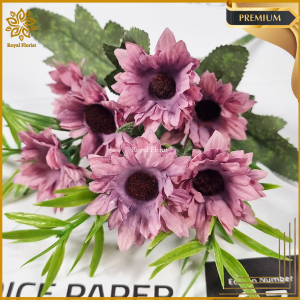 Bunga Aster Krisan Mini Artificial 5 Cabang/Bunga Krisan Mini/Bunga Matahari Hias (NK-88)