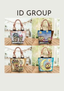 [20+ MOTIF] Totebag Canvas Tali Sumbu Tas Wanita Terbaru 2025 Printing Gambar Kartun Beruang/Kucing/Owl/Coffee/Minnie/Bear/Mickey