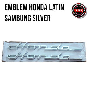 Emblem Honda Latin Timbul Emblem Logo Honda Latin Sticker Honda Latin Timbul Silver Set
