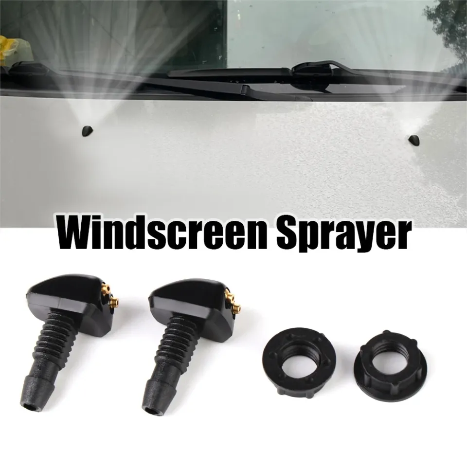 Windshield Washer Nozzles 2-Piece Universal Car Windshield Wiper Nozzle Sprayer - Washer Jet Sprinkler, Black Car Wiper Nozzle - Foto 9