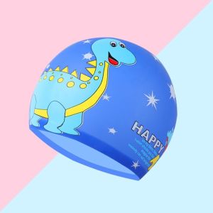 หมวกว่ายน้ำเด็ก หมวกซิลิโคนอย่างดี กันน้ำ ลายการ์ตูน แว่นตาว่ายนํ้าเด็ก พร้อมที่อุดหู ไม่เป็นฝ้า แว่นกันน้ำ หมวกคลุมผม หมวกเก็บผม