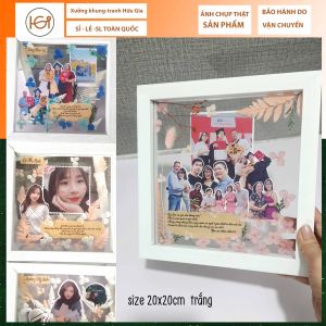 khung ảnh trong suốt 2 lớp mica sát nhau nhiều cỡnhận làm theo size khách có bán khung chưa trang trí