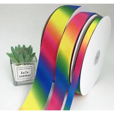Rainbow GROSGRAIN Ribbon (5yards )wedding celebration holiday celebration decoration Ribbon