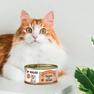 Sparkles Gravylicious Halal Wet Cat Canned Food 80g - Real Meat in Gravy (8 Chicken & Fish Recipes)