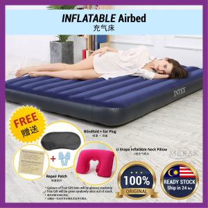 INTEX Bed 25cm Thick Inflatable Air Bed Air Camping Mattress Tilam Angin Intex Katil Tebal Berkhemah INTEX 25厘米超厚充气床空气床垫