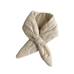 YOYO CHARMING เก็บความอบอุ่น ผ้าพันคอขนนกไขว้ สไตล์เกาหลีแบบ เบาะรองนั่ง ผ้าคลุมไหล่เก็บความร้อน มีสไตล์ อุปกรณ์เสริมเครื่องแต่งกาย ผ้าพันคอขนเป็ด ฤดูใบไม้ร่วง/ฤดูหนาว