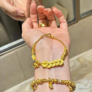 Lắc Tay  Đồng  Xu Vàng 18k  Hồ Lô May Mắn  Tài Lộc Thời Trang Quà Tặng   VTHOLODONGXUVANG6
