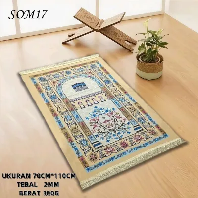 Karpet Ziarah Travel Portabel Ukuran Besar (70x110cm) - Mudah Dibawa Stok Langsung & Siap Kirim!