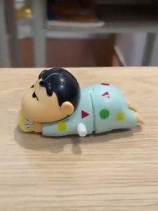 Crayon Shin-chan Wind-Up Toy|Dynamic Dont Want To Get Up Crawling Doll|Desktop Ornament PerfectGift