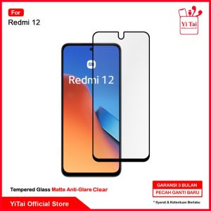 YITAI - Tempered Glass Anti Glare Clear Xiaomi Redmi 12