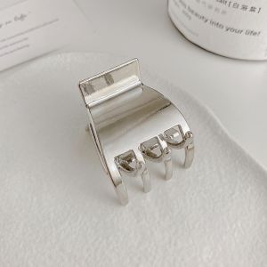 Women Girls Metal Shark Clip High Ponytail Fixed Grasping Clip Geometric Hairpin Hair Clips Headwear Gold Silver Hair Accessories