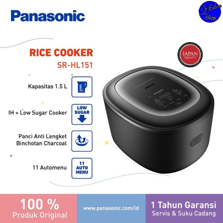 Panasonic SRHL151KSR Rice Cooker Low Sugar Induction [1.5L] Lazada