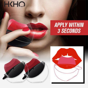 HKHO Son Môi Lười Hình Môi Son Môi Mờ Hiệu Ứng Trang Điểm Son Môi Dạng Cốc Không Dính Chống Nước Son Lì Lâu Trôi