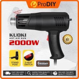 2000w Kuoki Hot Air Gun Heat Gun Blower Shrink Dual Adjustable Temperature Wrap Hot Gun