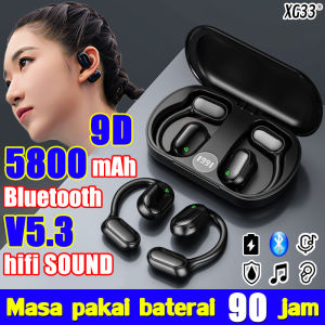👍2025 Baru👍Headset XG33 Headphone nirkabel bluetooth 9D 5800mAh Kotak Pengisi Suara surround 360° Daya Bass penuh earphone nirkabel asli Bluetooth 5.3 Untuk semua iphone/android (headset bluetooth full bass Earphone nirkabel Earphone nirkabel Bluetooth)