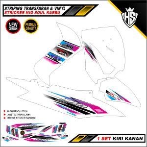Striping Mio Soul Karbu Sticker Variasi Motif Simple