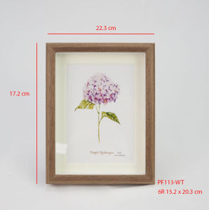 Modern simple wooden photo frame for commemoration of travel graduation wedding birthday certificate