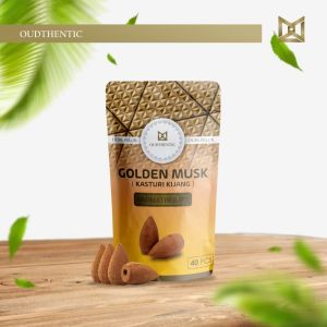 Dupa Pelor Oudthentic GOLDEN MUSK Aromaterapi Asap Bawah Isi 40 Pcs