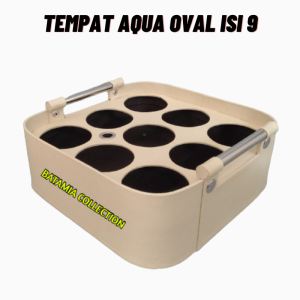Tempat Aqua Gelas Isi 9 Cup & Rak Aqua Gelas Model Oval