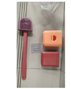 Toilet brush creative cloud silicone no dead angle soft brush bathroom wall mounted cloud toilet brush silicone toilet brush