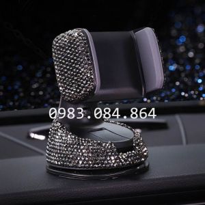 Giá đỡ điện thoại trên ô tô - giá đỡ đính full đá nhiều màu sang trọng - Mộc Lan ô tô
