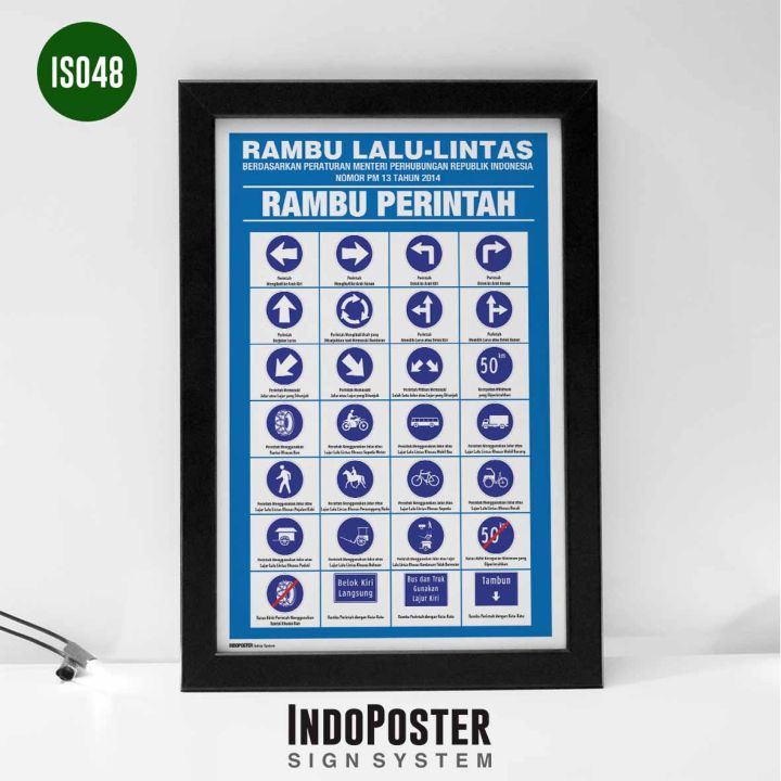 Poster K3 Safety Rambu Lalu Lintas Pm13 2014 Rambu Perintah A2 60x40cm Poster K3 Safety Rambu Lalu Lintas Pm13 2014 Rambu Perintah A2 60x40cm