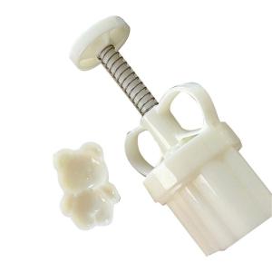 Bear Shaped DIY Mooncake Molds Carton Bear-Mooncakes Hand Press Mold Cookie Dessert-Stamp Pastry Decoration Tool