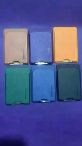 Universal Magnetic Suction Adhesive PU Leather Magnetic Card Case Bracket Folding Phone Holder For  14 13 Samsung