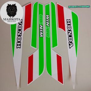 STRIPING STICKER LIS LES POLET honda win 100 91 1991 stiker list body standar berkualitas terbaik termurah Mahkota Stiker