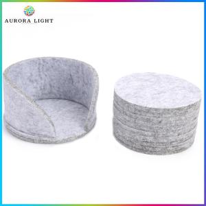 【New Arrival】 Set of 10 Round Felt Coasters for Hot Beverages Absorbent Cup Mats for Coffee Tea and Cold Drinks