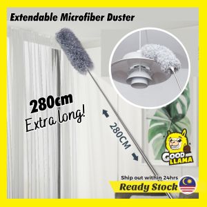 GOOD LLAMA Extendable Microfiber Duster Bendable Washable Head Feather Bulu Ayam Panjang Penyapu Habuk Sawang (280cm)