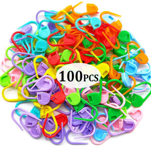 50-200Pcs Multicolor Plastic Resin Small Clips Knitting Crochet Markers Locking Stitch Clip Marking Rings DIY Sewing Tool